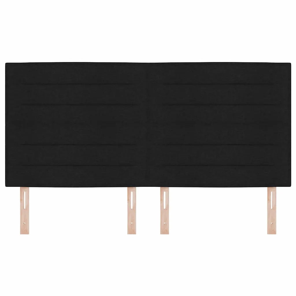 Testiera | Testata LED con strisce LED con Testiera | Testata Nero 180 cm Tessuto