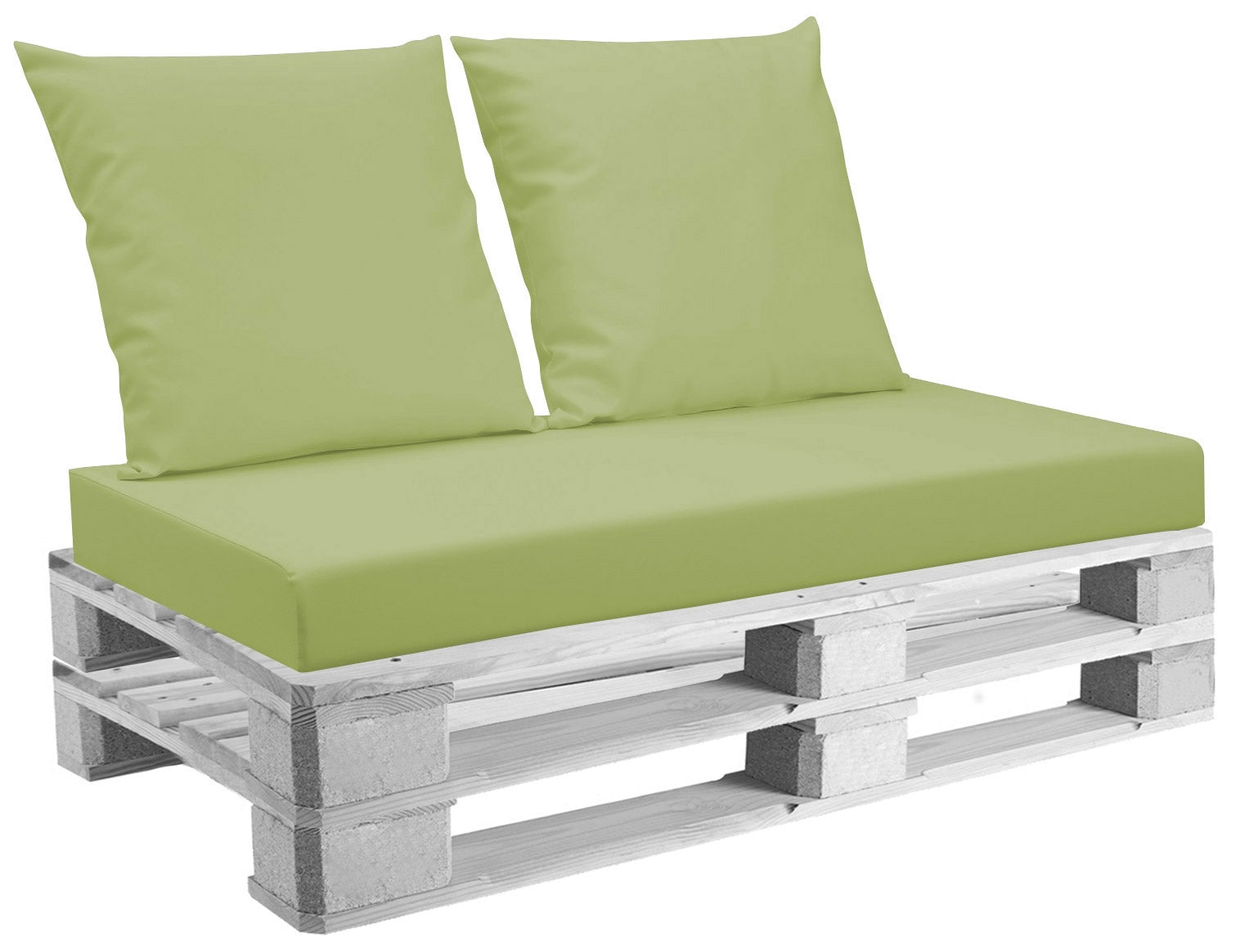 Cuscini per Pallet 120x80 cm Seduta e Schienale in Similpelle Mariotti Belem Lime