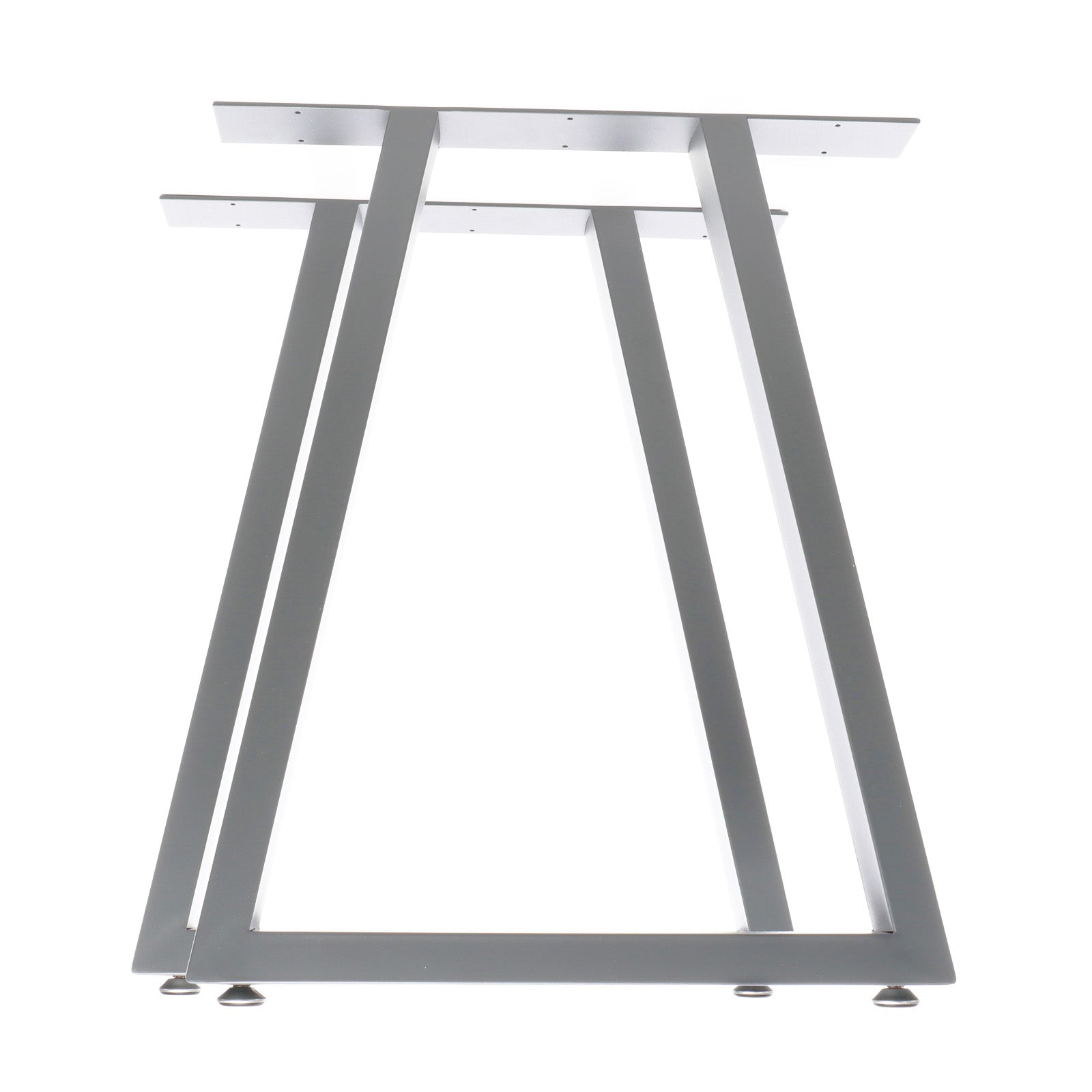 Set 2 gambe per tavolo a trapezio 60x72 cm base tavolo stile industriale grigio