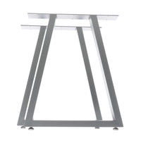 Set 2 gambe per tavolo a trapezio 60x72 cm base tavolo stile industriale grigio