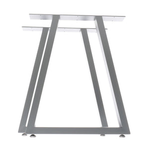 Set 2 gambe per tavolo a trapezio 60x72 cm base tavolo stile industriale grigio