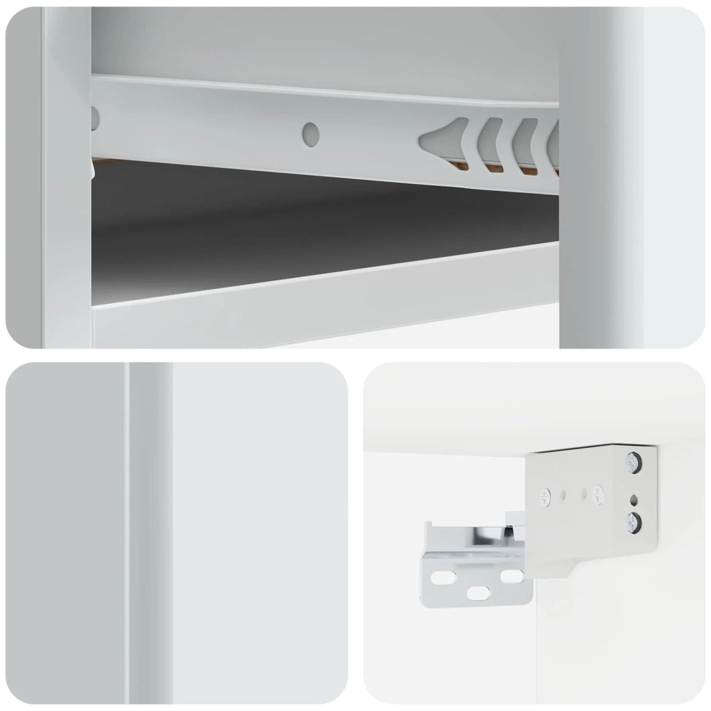 Tavolino da Parete Laterale Bianco 59 x 34,5 x 17 cm 899165