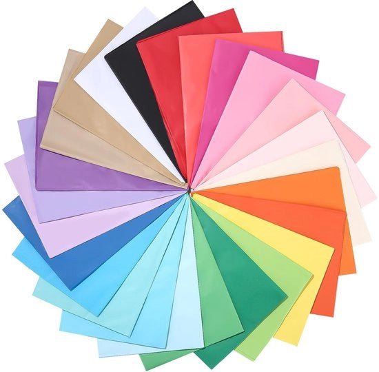 Pacco di 150 fogli di carta di cotone in 25 colori per decorazione e imballaggio