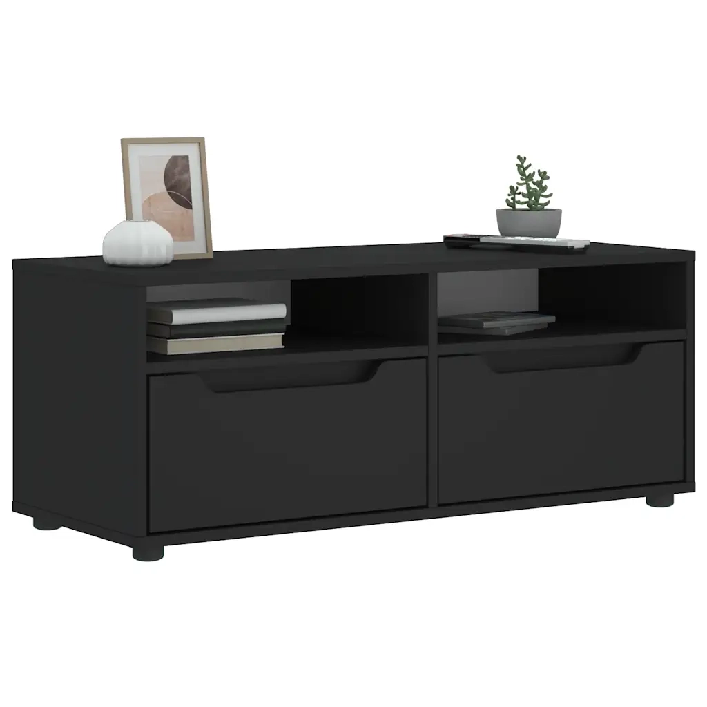 Mobile TV-Credenza per TV-Console TV VISNES Nero 100x40x38 cm in Legno Multistrato