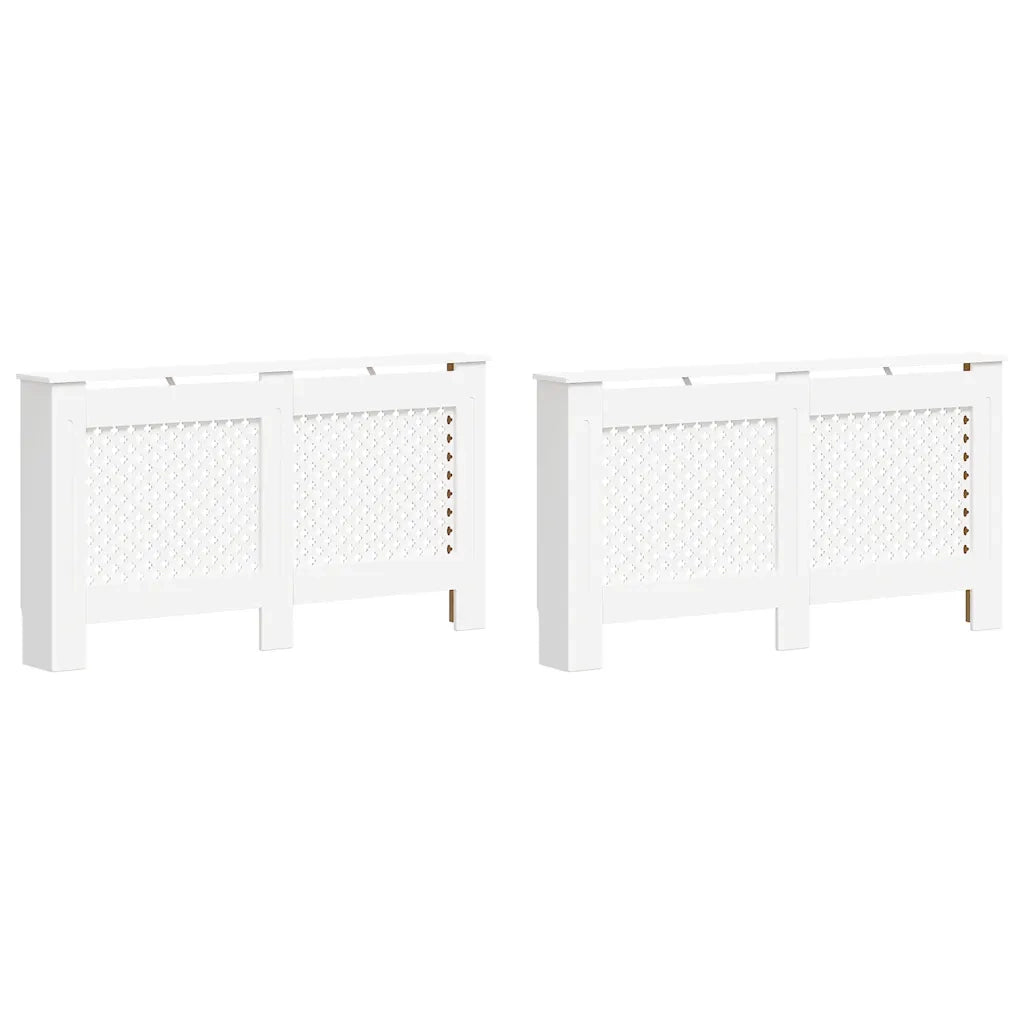 Coperture per Radiatori 2pz Bianche 152x19x81,5 cm in MDF 3051378