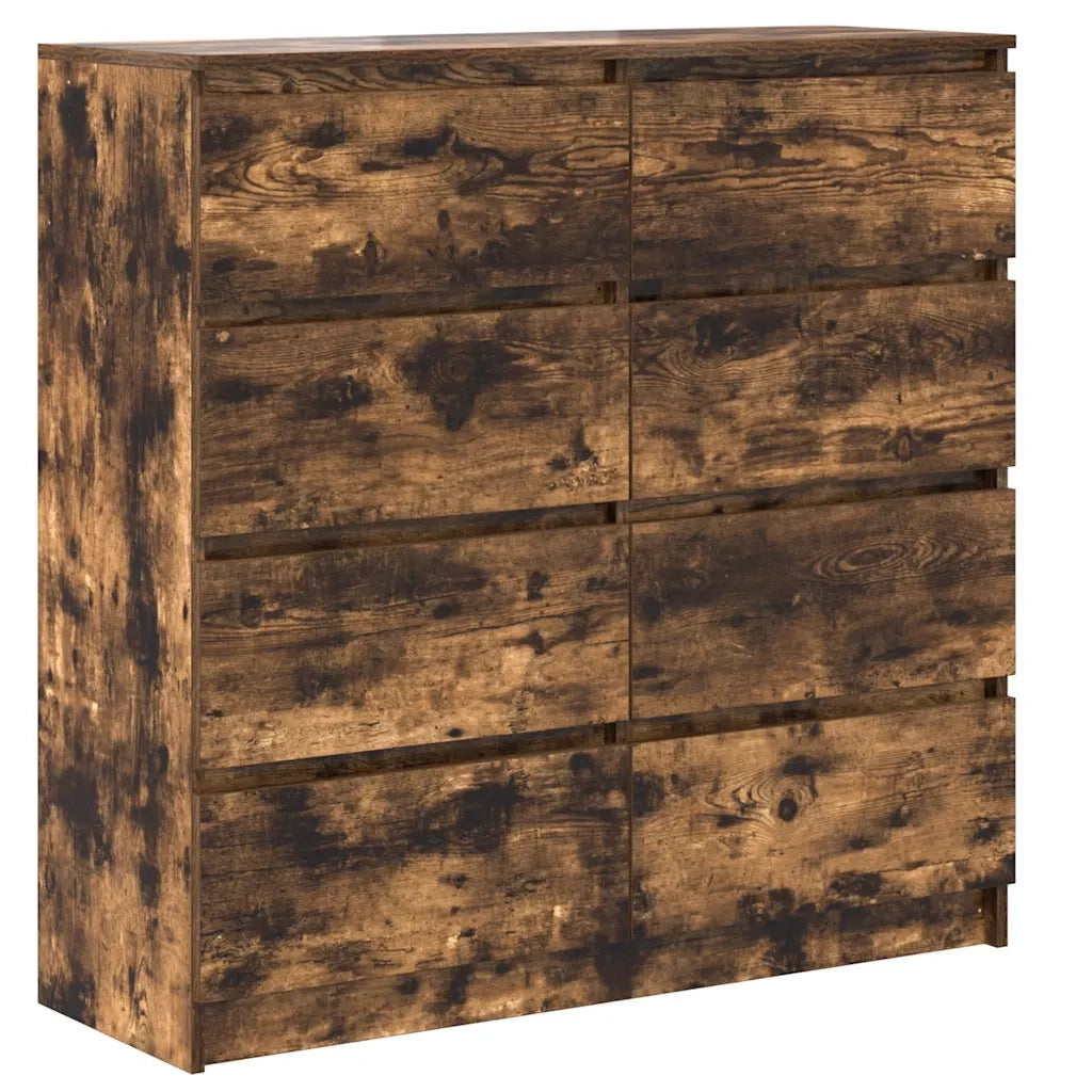 Credenza Rovere Fumo 100x35x99 cm in Legno Multistrato