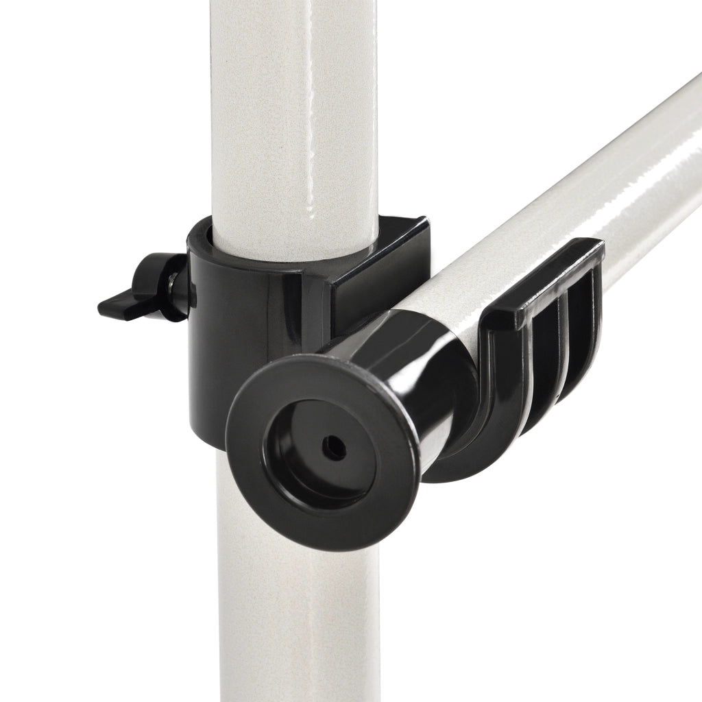 Appendiabiti Telescopico con 2 Aste Porta Abiti in Acciaio Bianco Regolabile in Altezza 105 - 278 cm e in Larghezza 75 - 115 cm [en.casa]