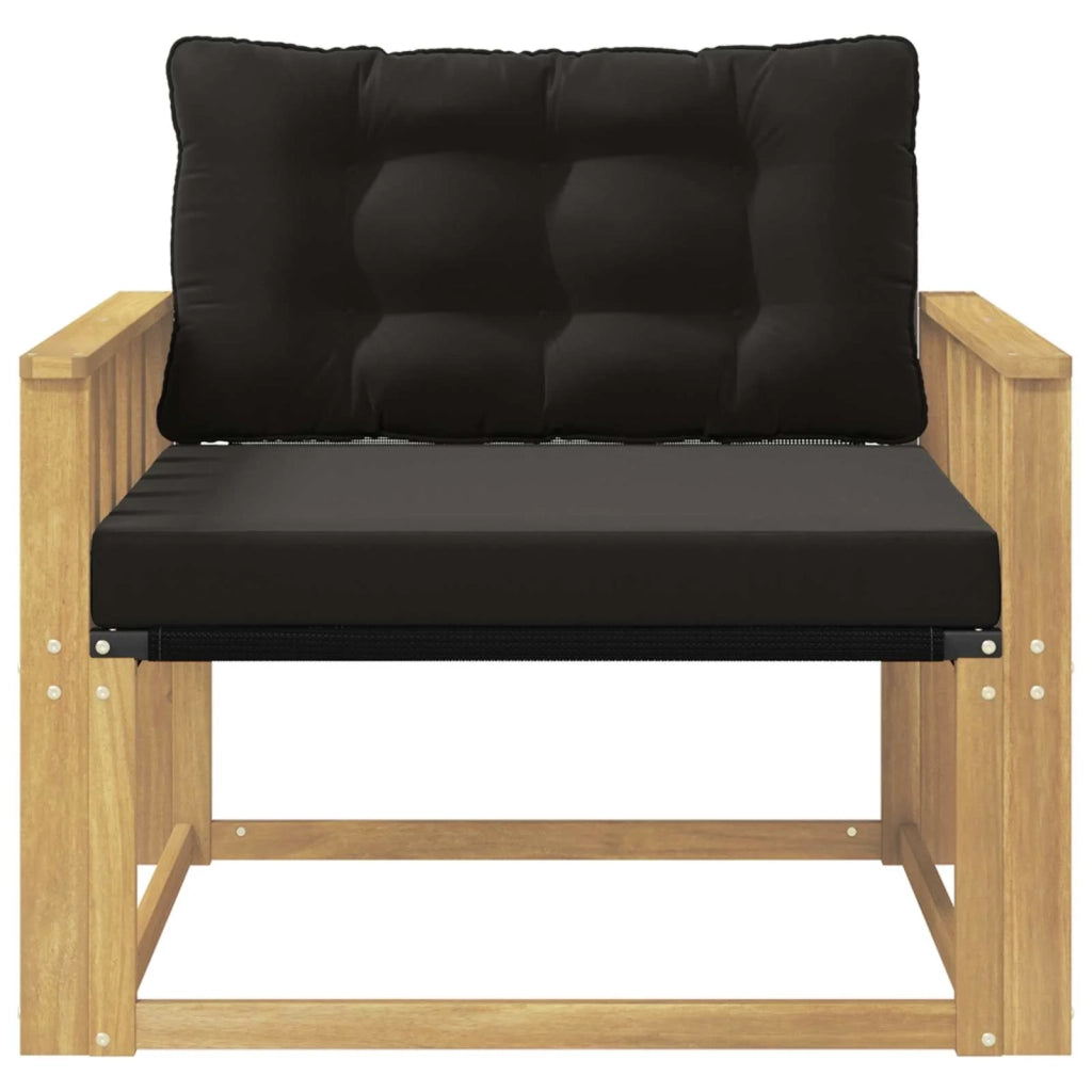 Set di divani da esterno-Sofa da giardino Legno di Acacia Massello e Textilene 546676