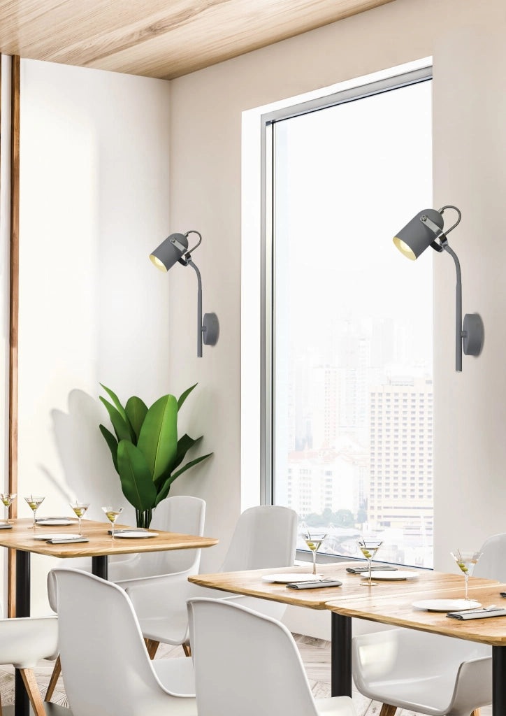 Lampada a sospensione Candellux Gray E14 grigia cromata