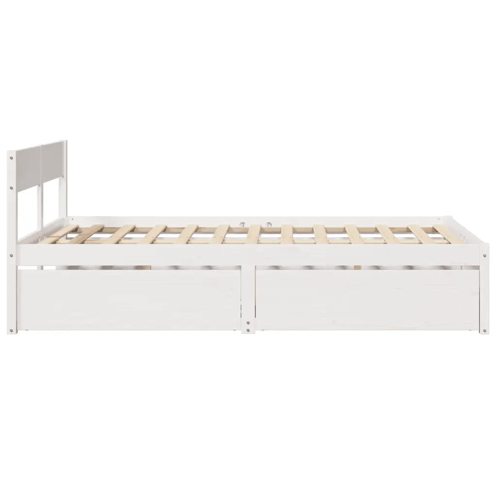 Letto senza Materasso Bianco 120x200 cm Legno Massello di Pino 3282352