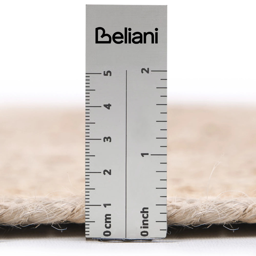 Tappeto beige in juta 80 x 300 cm intrecciato ovale adatto al riscaldamento a pavimento Soggiorno naturale Camera da letto