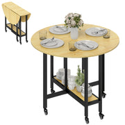 Tavolo da pranzo pieghevole ¨C zephmum ¨C quercia, 100x100x75 cm