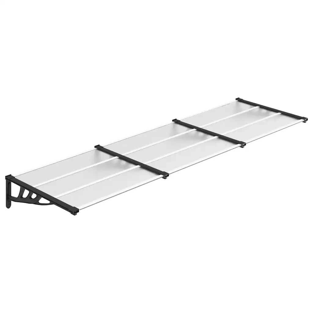 Tettoia per Porta Nero e Trasparente 297,5x90 cm Policarbonato CFW8825694