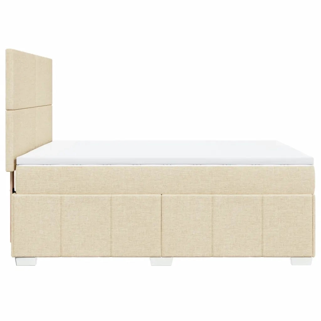 Giroletto a Molle con Materasso Crema 140x19 cm in Tessuto 3291661