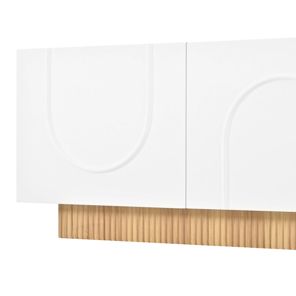 MOBILE TV 170x38x42 cm Bianco in MDF e pannello di legno