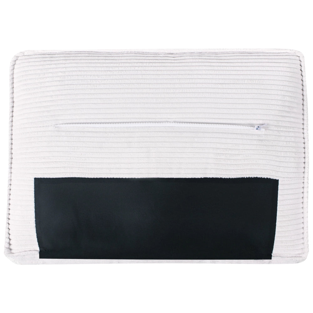 Divano in velluto a coste bianco 2 posti confortevole soggiorno stile moderno