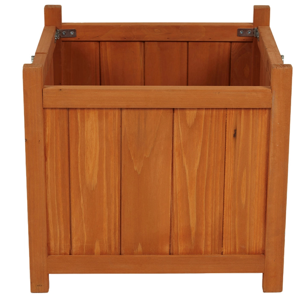 Fioriera in Legno Pieghevole Vaso per Fiori Piante da Esterno Giardino 38x38x35cm