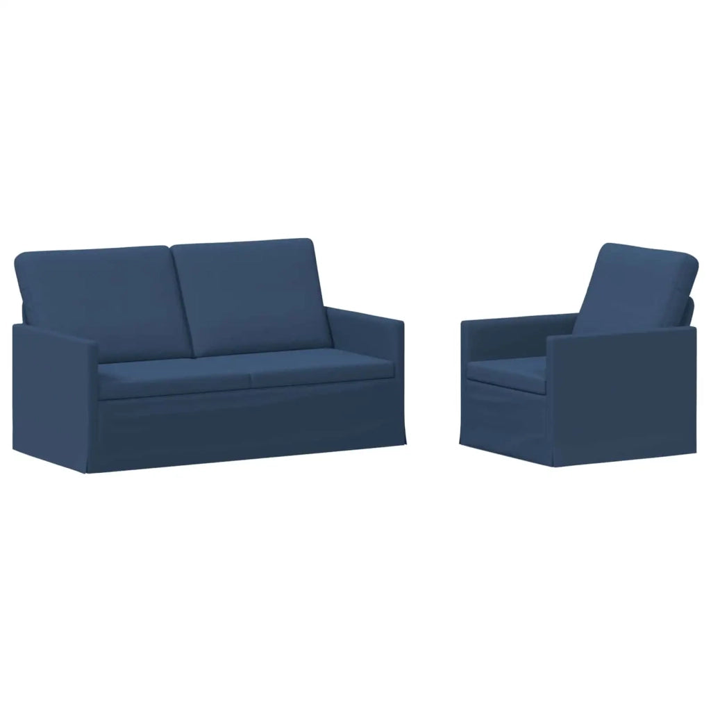 Set di divani 2 pcs Blu Tessuto 3433156