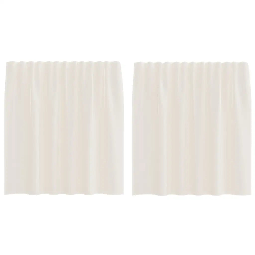 Tende in Voile con Linguetta 2 pz Crema 4102266