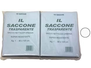 SACCO IL SACCONE TRASPARENTE PZ.10- - cm.80x120 kg.1 - 10 confezione CP