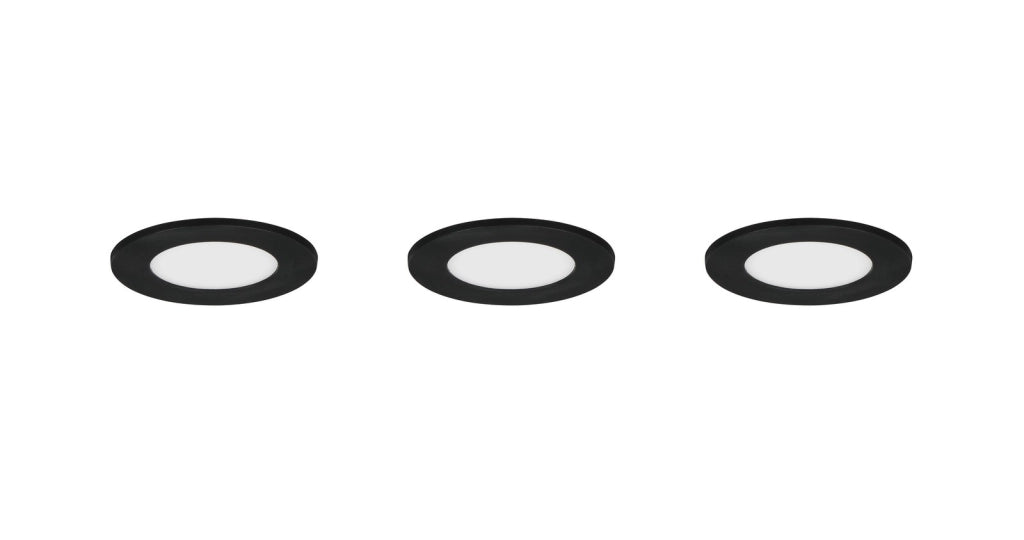 Faretto da incasso LED 3x HIMAL Trio nero rotondo 4W IP65