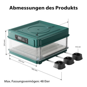 Fudajo Incubatrice di superficie completamente automatica 48 uova Covatrice polli, anatre, pulcini