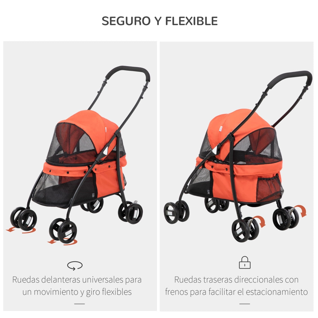 Casetta per Cani Pieghevole ¨C zephmum ¨C Rosso, Acciaio