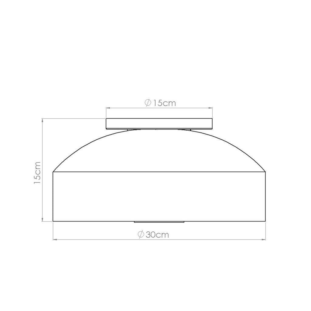 Plafoniera soffitto moderna bianca Ø30cm 4xE27 TEKNAR