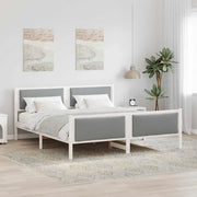 Struttura del letto Grigio chiaro 200 x 200 cm Tessuto