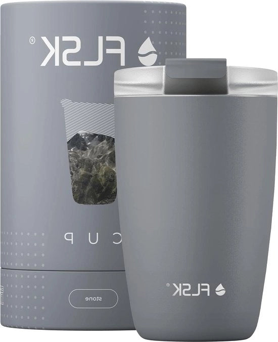 Tazza in acciaio inossidabile riutilizzabile per viaggio (350 ml 500 ml) - 3 ore caldo lekvraio - inclusa scatola di tubi senza plastica e Boeddy a microfibra - ideale per viaggi, ufficio o caffè