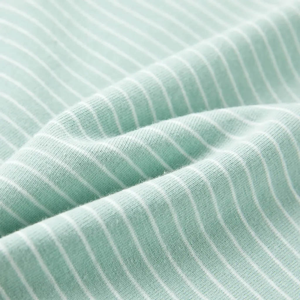 Maglietta da Bambino con Strisce Menta Chiaro 104 12570