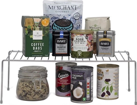 Organizzatore per cucina – corda metallica – ripiano – stante libero – cromato
