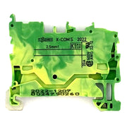 Morsetto passante terra 2,5mmq. verde Wago