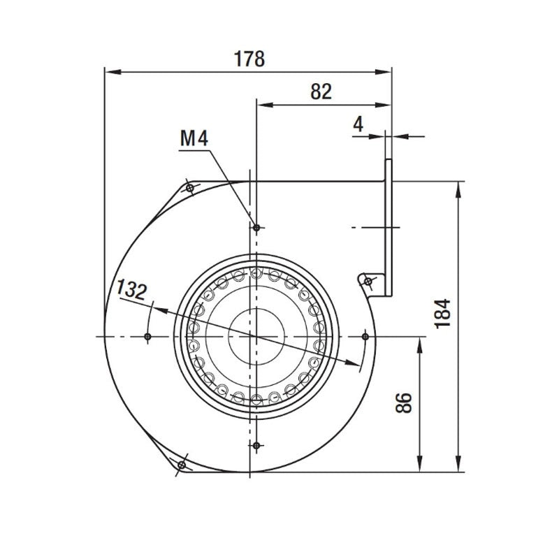 Motore Ventilatore CENTRIFUGO per Stufa A Pellet EBM G2E120-AR77-01 105W 178MM
