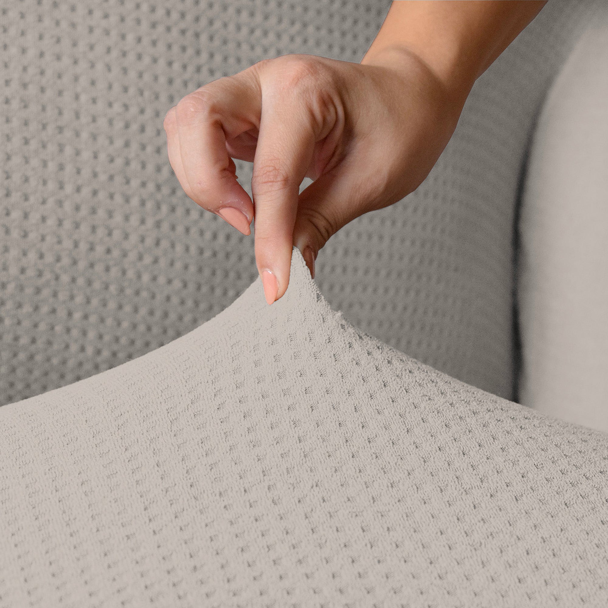 Copridivano Elasticizzato 2 Posti in Poliestere Iris Tortora