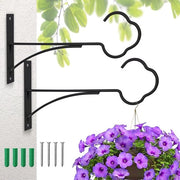 Sistema di Sostegno per Giardino, 2-pack, Beuagli per Piante in Acciaio, 27 cm, Supporto per Lampada da Terra, Luce da Soffitto, Ventilatore per Uccelli (Nero)