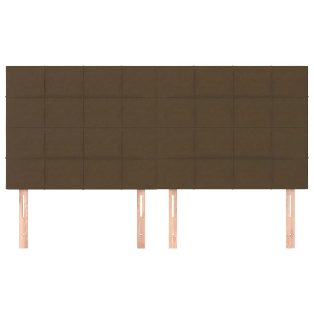 Testiera-Testata-Testiera Decorativa Marrone Scuro 180x5x118/128 cm Tessuto 653111