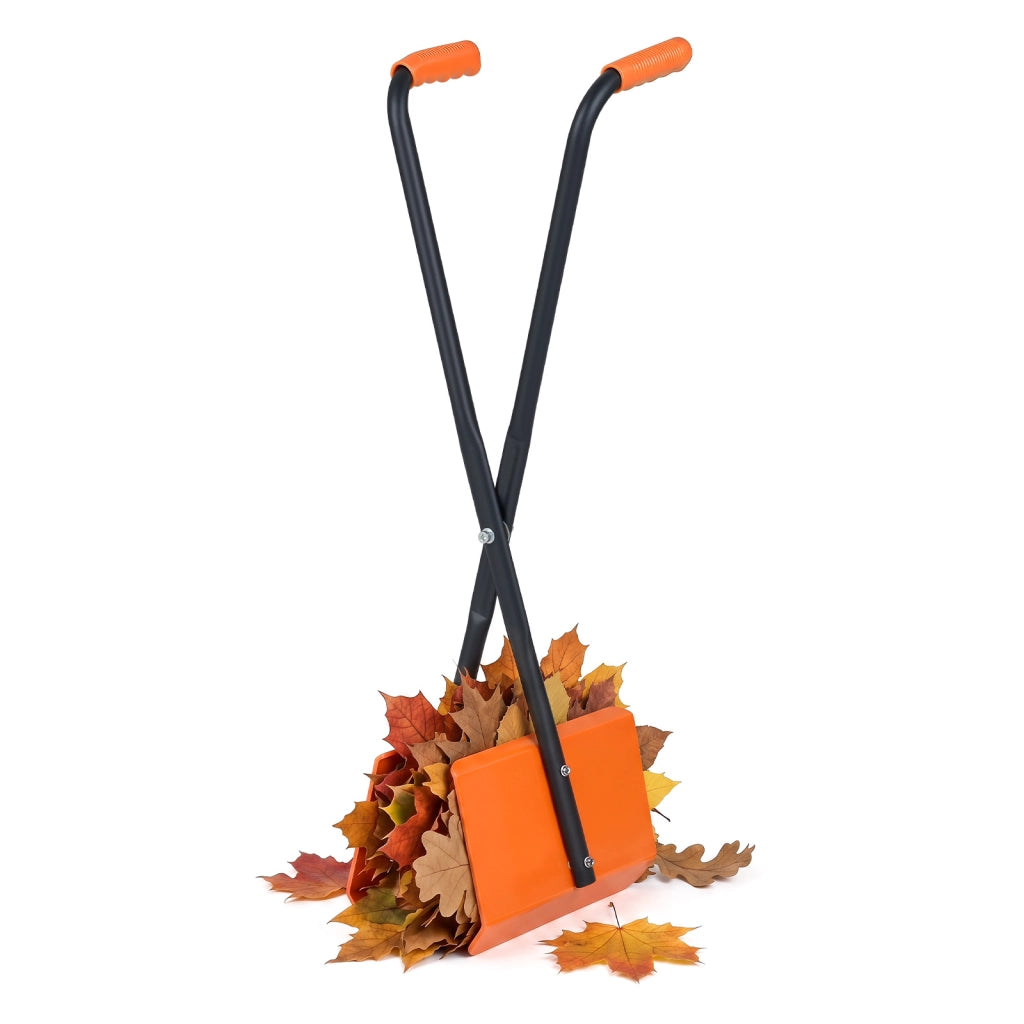 Pinza raccogli fogli metallo impugnatura antiscivolo ergonomica, Rastrello fogli ganasce ampie plastica giardino prato