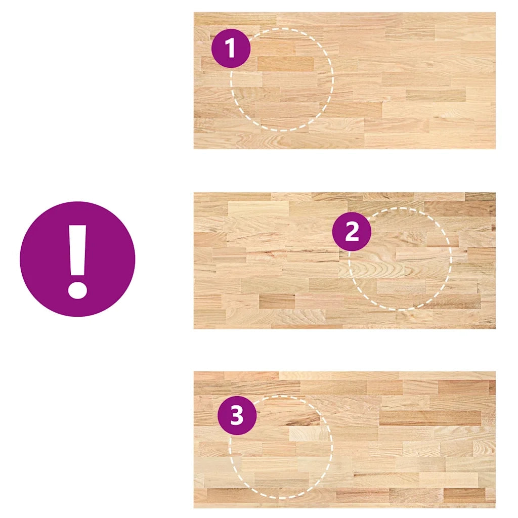 Piano Tavolo | Piano di Lavoro Cucina 140x63,5x2,7 cm Legno Massello Rovere