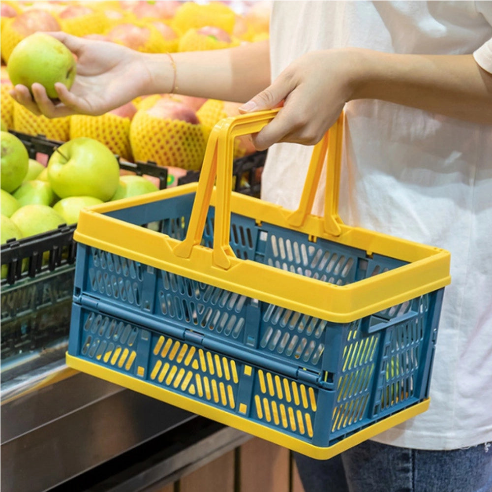 Trade Shop - Cesto Contenitori Cestino Portaoggetti Organizer Cassetta Pieghevole Impilabile -