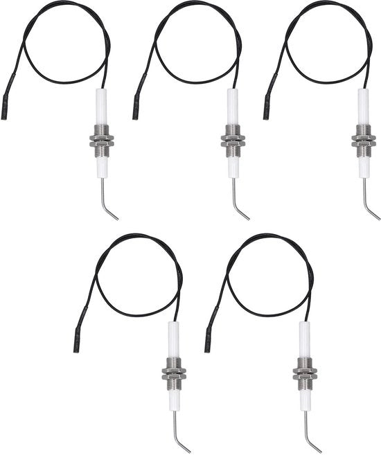 Griglia a gas lunga - Elettrodo per griglia a gas - Accensione elettronica - Flessibile e resistente al calore - Formato M10 - Per accendino a piezo - Adatto per...