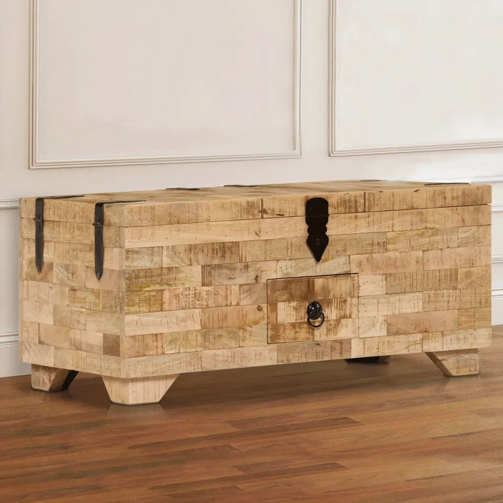 Tavolino da CaffÃ¨ in Legno Massello di Mango 80x40x35 cm cod mxl 19515