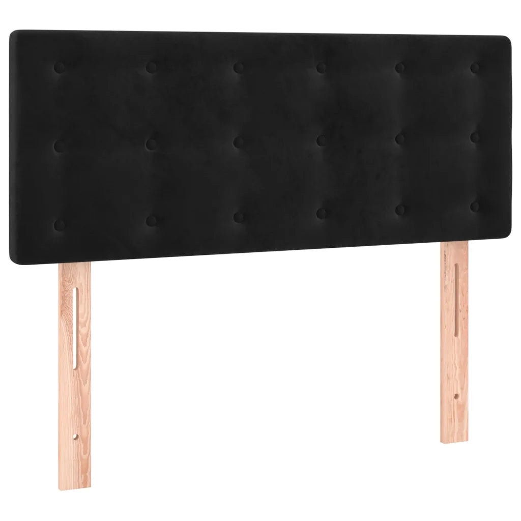 Giroletto a Molle con Materasso Nero 120x200 cm in Velluto