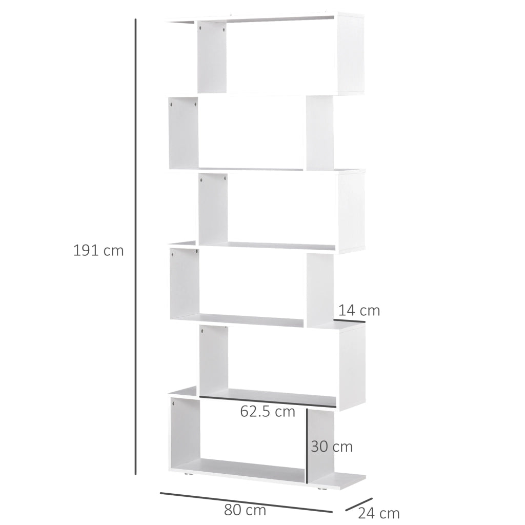 Libreria di Design Mobili Ufficio Scaffale in Legno 80x24x191cm Bianco