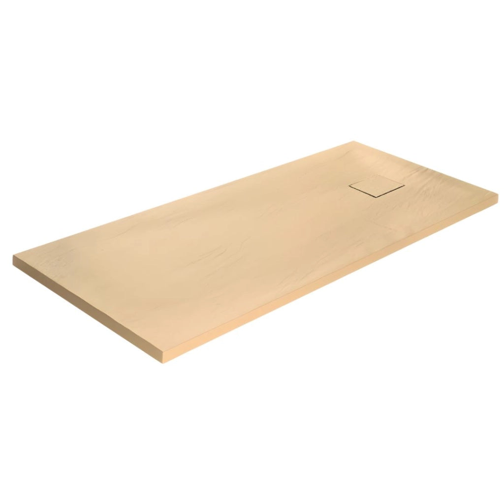 Piatto doccia beige mineral marmo resina antiscivolo h4 cm *** misure l90 x p70 x h4 cm, confezione 1