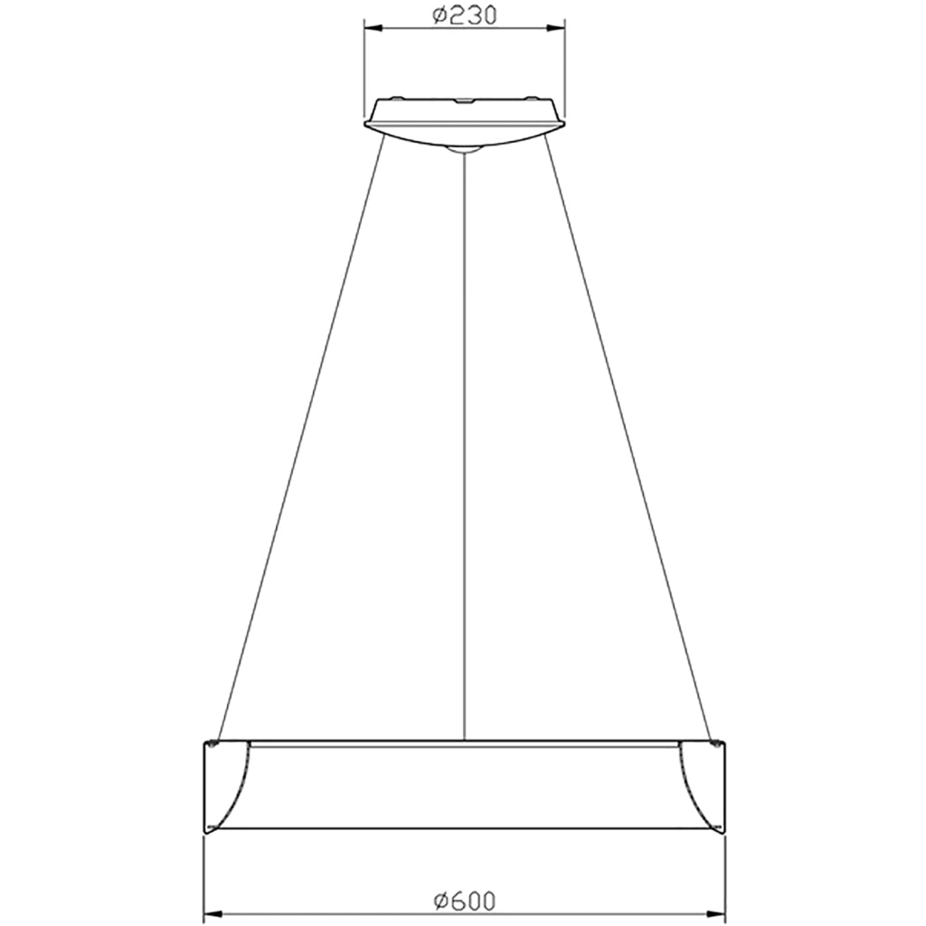 SCULPTORIS 60 Lampadario moderno cerchio bianco LED 40W lampada pendente luce diffusa tavolo cucina 230V 60cm 4000K
