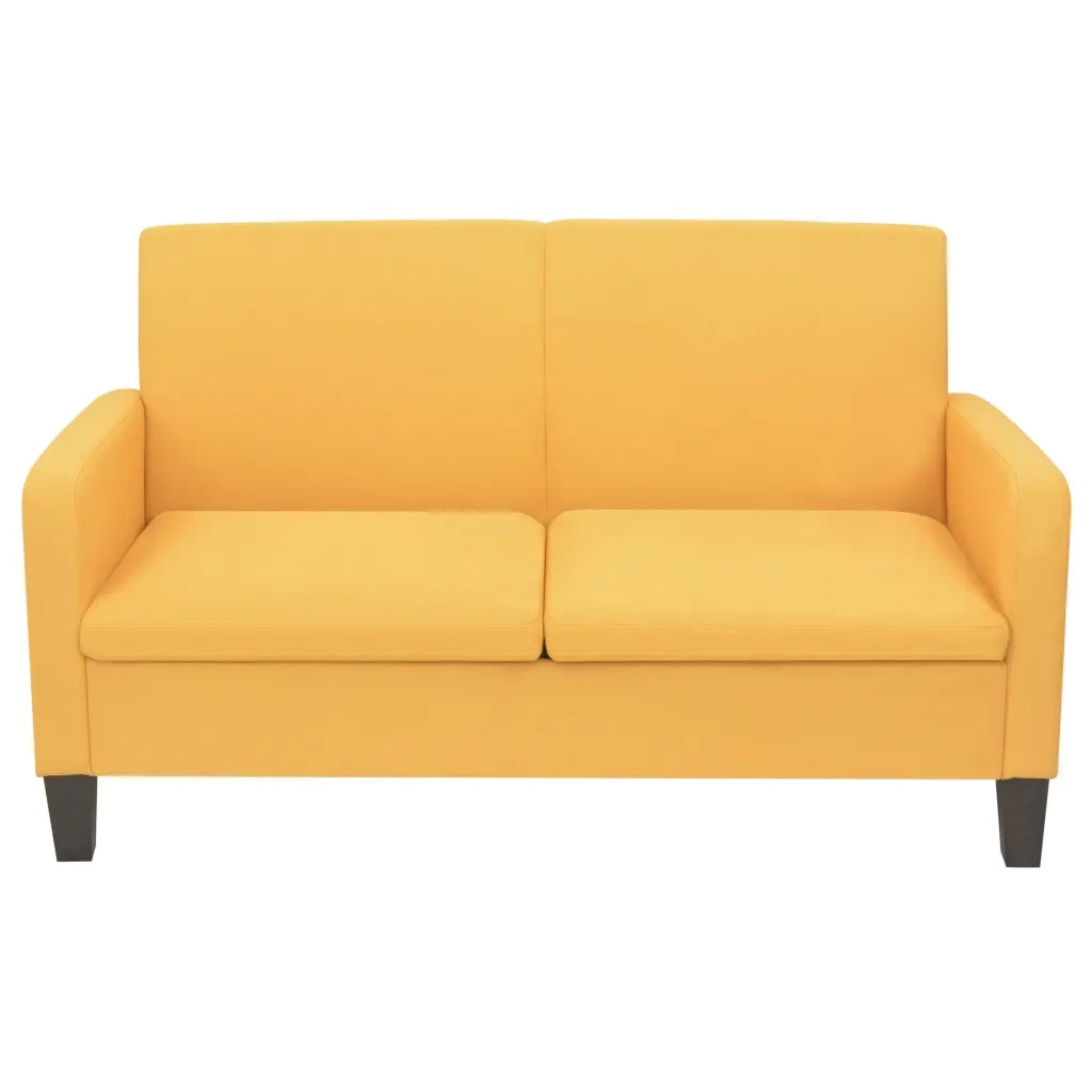 Set Divani 2 pz in Tessuto Giallo 278214