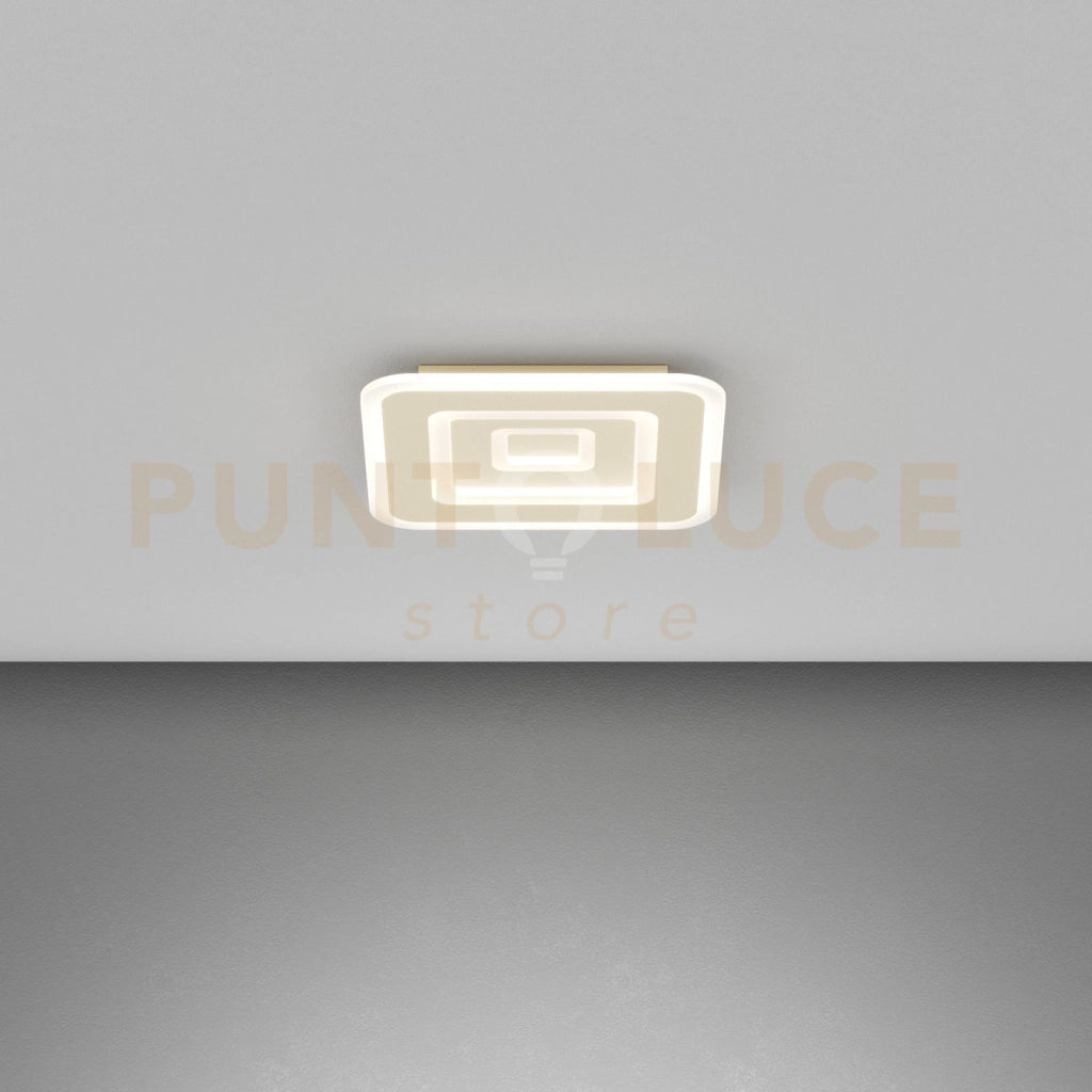 ZOOM APPLIQUE PLAFONIERA QUADRATA 35X35 SABBIA CCT SWITCH 3000-4000°K 34W - CRI 90 3400 lm
