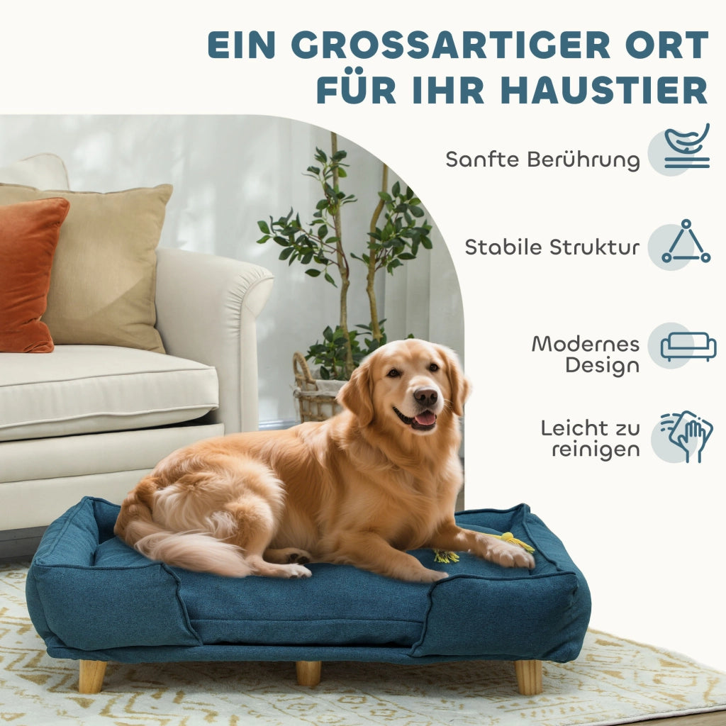 Cuccia per cani imbottita ¨C zephmum ¨C blu scuro 70x50x30 cm
