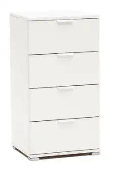 Cassettiera 4 cassetti bianco già montato L45 H85 P38